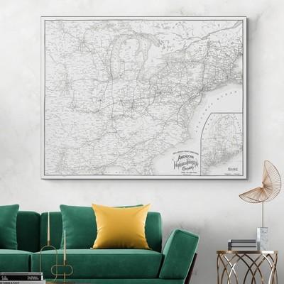 1897 Telephone Line Map of USA   Gilded Age Telegraph Routes & Telephone Network