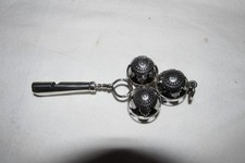 Antique Vintage Sterling Baby Rattle and Whistle 18 grams 3 3/4" long Keepsake