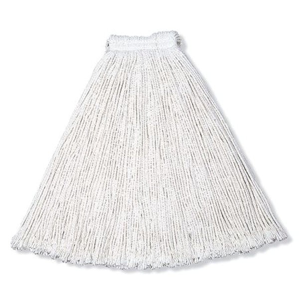 Насадка для швабры Rubbermaid Economy Cut-End из вискозы, 24 унции, 1 лента, Белый, 12 штук в упаковке