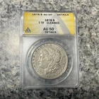 1878-S $1 Morgan Silver Dollar ANACS AU50 Details Cleaned, 7 TF