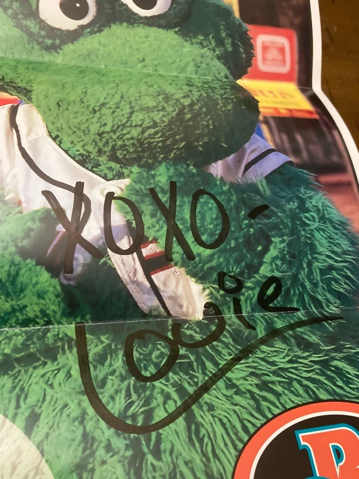 Bowie Baysox Louie Mascot Poster Autographed Rare Baseball Orioles MILB - Image 2 of 4