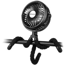 Mini Stroller Fan for Newborn, 3 Speeds, USB Charge
