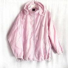 Women's sport jacket size M. Light pink. Hooded. Relaxed fit. Polyester