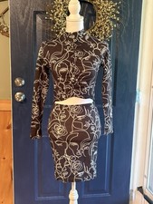 PrettyLittleThing Black and White Abstract Dress with cutout. NWT size 4