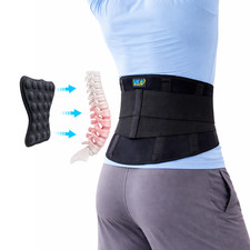 Back Support Belt Lumbar Brace Lower Back Pain Relief Sciatica Women Men