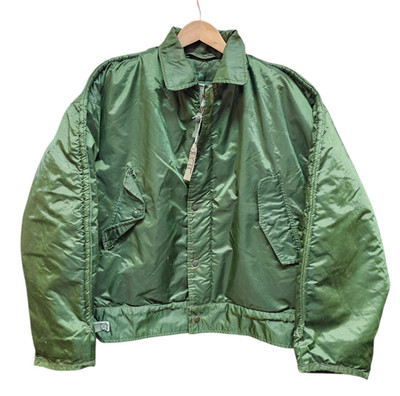 Original US Navy USN A1 Extreme Cold Weather Deck Jacket Olive OD Green Large #58