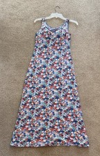 Uniqlo x Liberty London Womens Maxi Dress Size S Floral Print Shelf Bra
