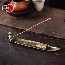 1pcs Creative Japanese Boat Incense Holder Fishing Man Aromatherapy Burner - NEW