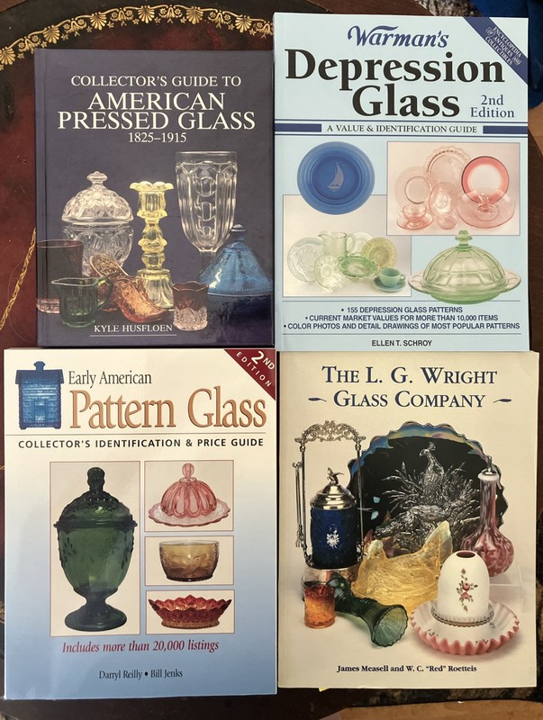 Lot Of 4 Glass Reference Books DG APG EAPG and The L.G. Wright Glass Company