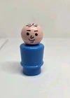#2 Vintage Fisher Price little people blue man/dad stamped hair Zoo 916