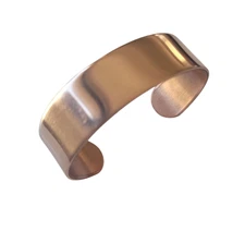 Pure Raw Genuine Copper Cuff Bracelet Blanks 3/4" Wide Smooth Plain DIY Bracelet