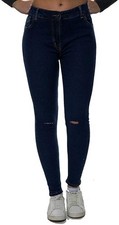 Womens Jeans Skinny Stretch Trousers Ladies Knee Ripped Denim Slim Fit lenth 30