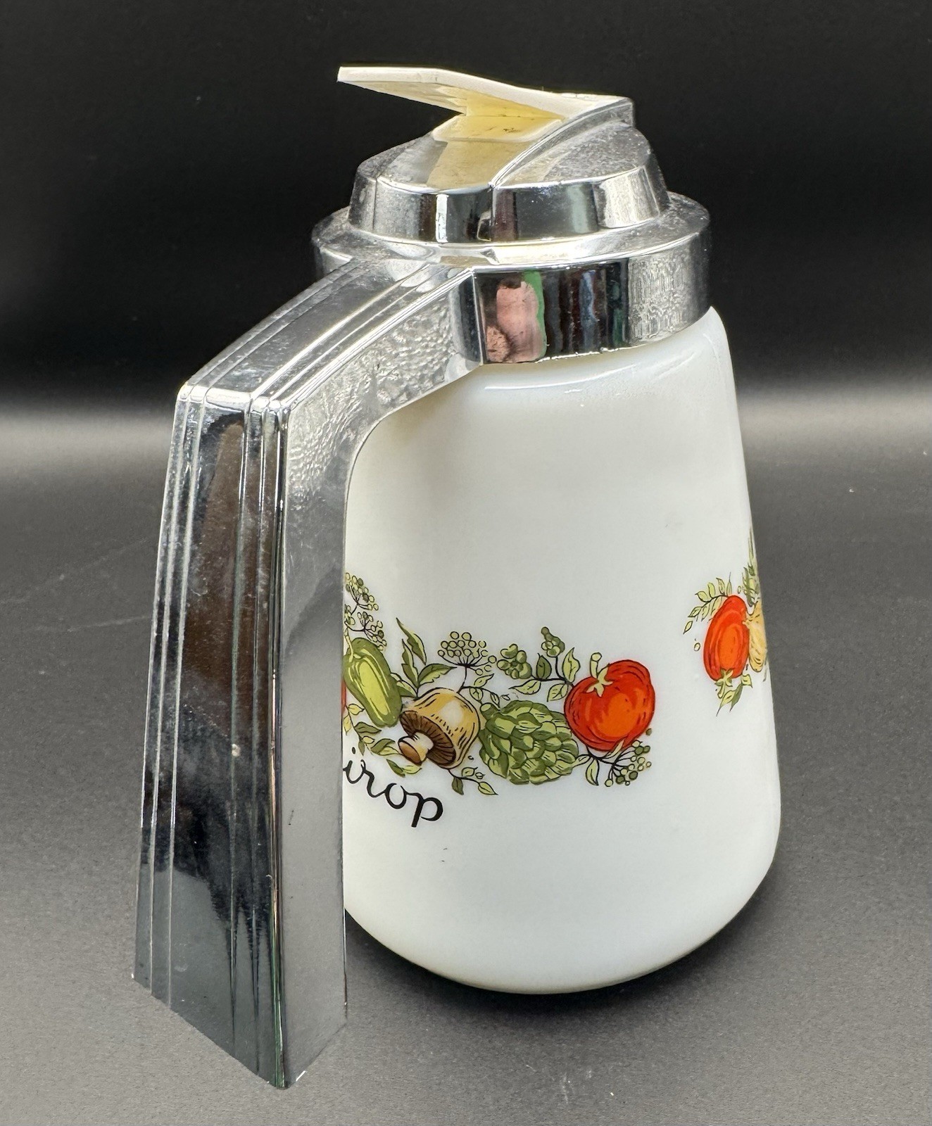 Vintage Gemco USA Corning Ware Spice of Life Pot a Creme /Syrup Dispenser