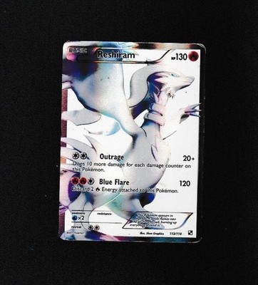 Pokemon TCG Reshiram 113/114 Holo Card Full Art Ultra Rare LP