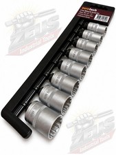 Eurotech Whitworth Socket Set 8 Piece 12 Drive Bsw Bsf Imperial 14 - 34
