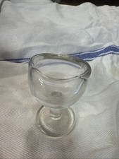1917 John Bull Clear Glass Optical Eye Wash Cup US Patent Antique BIN 3 BAG