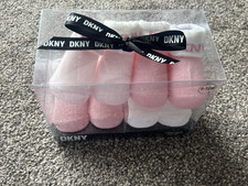 DKNY Baby Girls 4 Pack Socks 6-12 Months Pink White Gift Set New