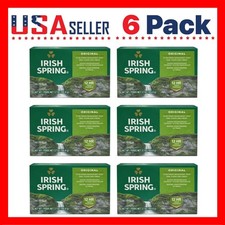 Irish Spring Bar Soap Original Clean for Men x 6 Pack , Mens Bar Soap, 3.7 Oz