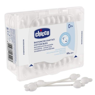 Chicco Wattestäbchen Weiß Farbe Für Ohr,Nase Und Augen 60 Teile