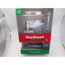 Kwikset Signature Series Perth Hall and Closet Lever Satin Nickel