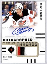 Graeme Clarke 2024-25 UD Ultimate Debut Threads Rookie Auto Patch /199 #ADT-GC