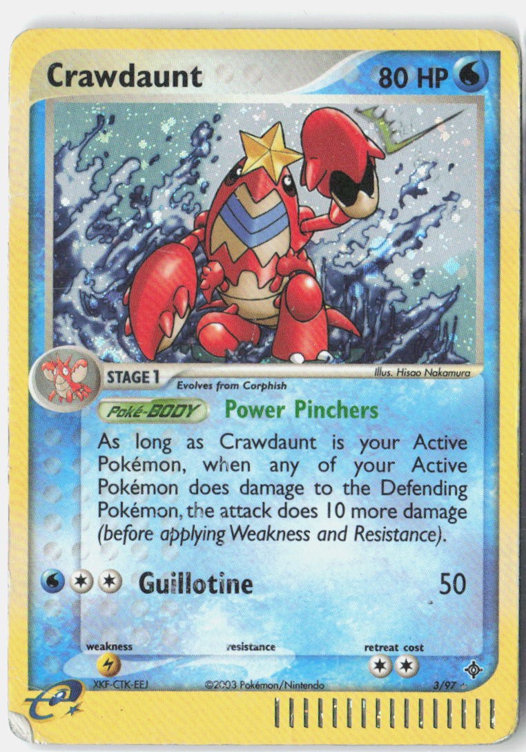 Crawdaunt Damaged 2003 3/97 Rare Holo Dragon