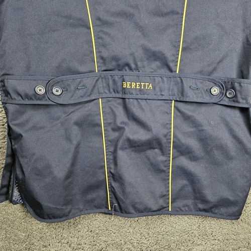 Beretta Gilet Uomo XXL Blu Navy Maglia da Tiro Bordo Giallo Sportivo Utility - Foto 10 di 11
