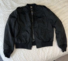 Blauer Police Military Bomber Jacket Black Men  s Large w/ Liner