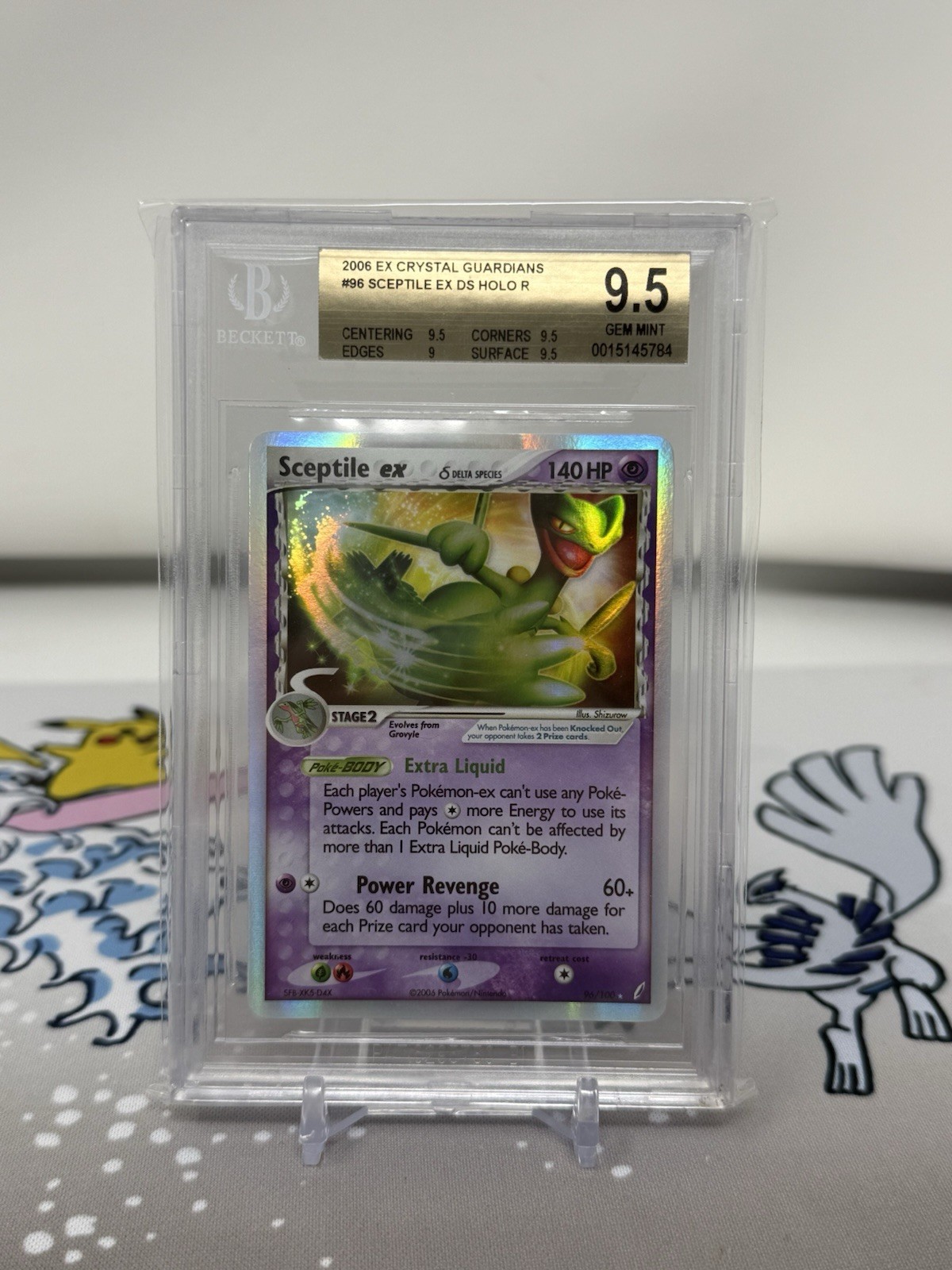 2006 POKEMON EX CRYSTAL GUARDIANS #96 SCEPTILE EX-HOLO BGS 9.5