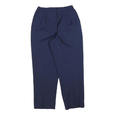 Goodwill Damen Wollmischung Marineblau Reguläre Passform Gerade Hosen W26 L27