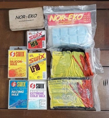 Mixed Lot SWIX  NOR-EKO, TOKO Alpine Racing Cross Country Ski Wax Norway Wax