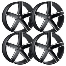 Set-4 Heavy Hitters Hh15 26x10 6x135 15mm Black Milled Wheels Rims 26 Inch