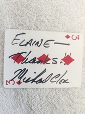 Magician Michael Close Signed Magic Playing Card 