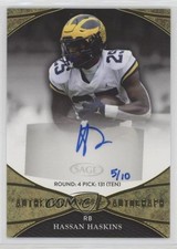 2022 Sage Aspire Gold 5/10 Hassan Haskins #ASP-HH Auto 2b2