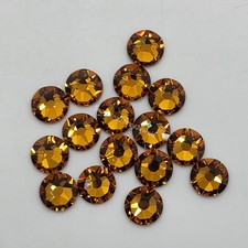 12pc Swarovski Crystal Topaz ss30 Flat Back Round Rhinestone 2088; 6mm