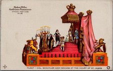 Hudson-Fulton Celebration Float Postcard Col. Schuyler & Iroquois at St. James