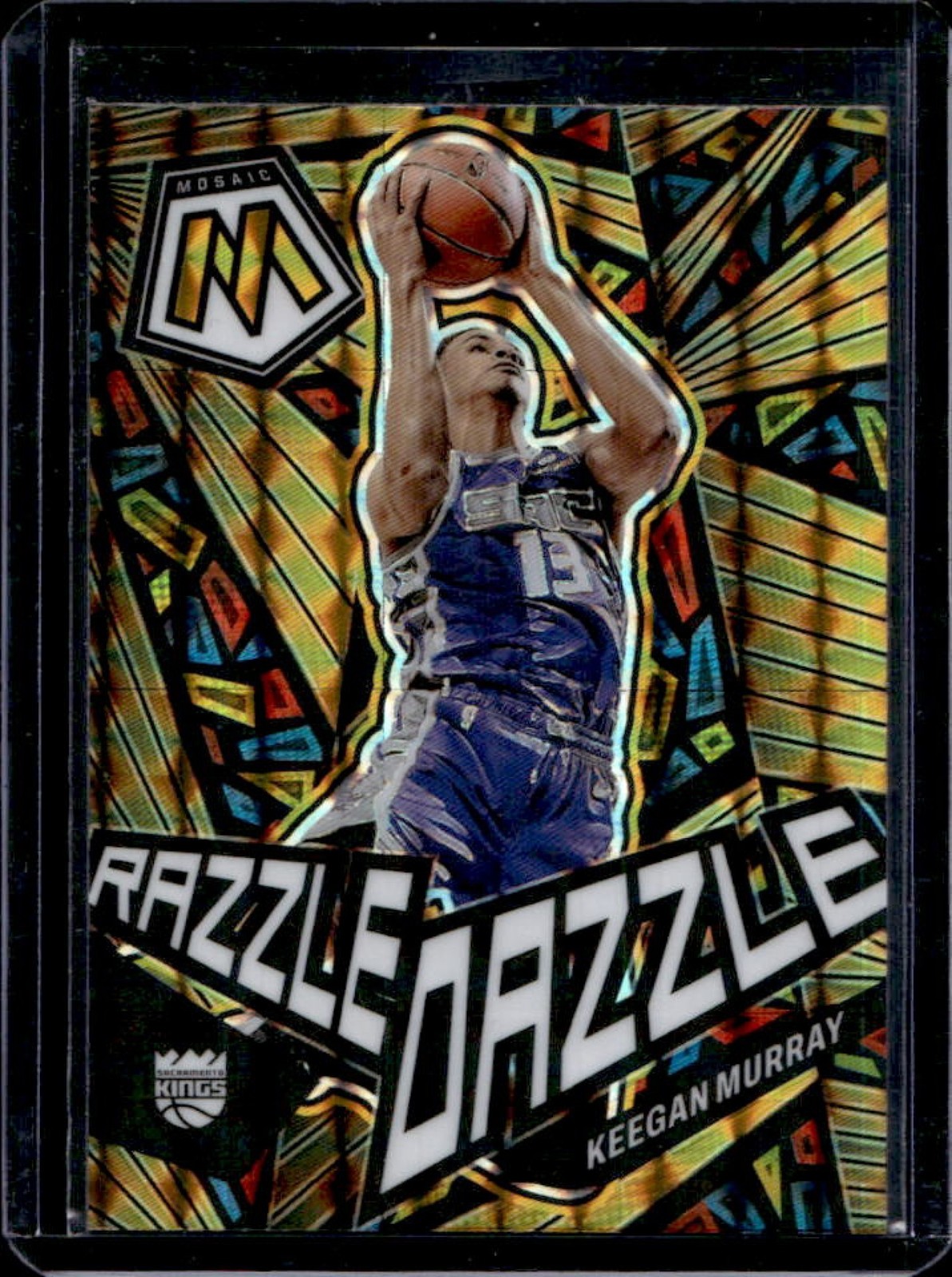 2022-23 Panini Mosaic Keegan Murray Razzle Dazzle Rookie RC #11 Kings