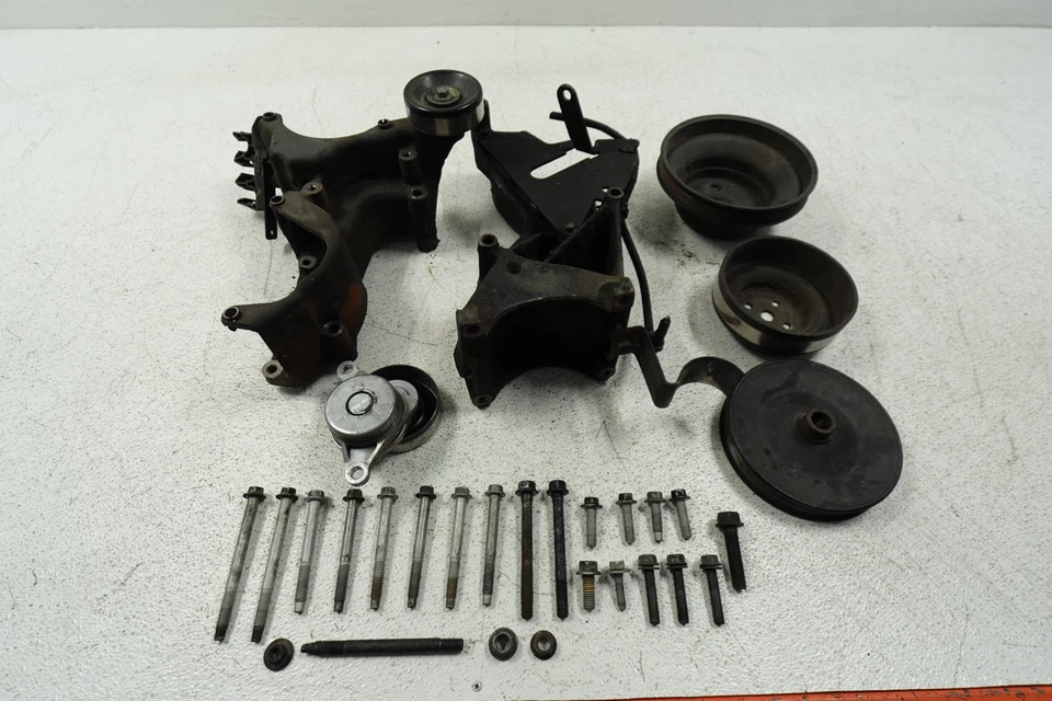 96-00 原始设备制造商雪佛兰 GMC 454 7.4L 发动机发电机支架蛇形滑轮 W6000 — 第 2/4 张图片