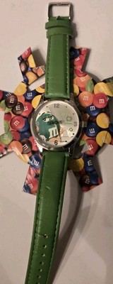 2008 M&M's Green Analog Watch & Tin Set Mars