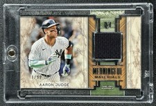 AARON JUDGE 2025 TOPPS MUSEUM COLL MEANINGFUL MATERIAL GU JERSEY RELIC 18/99