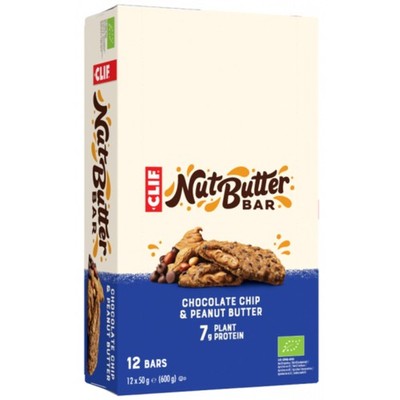 Clif Nut Butter Bar, Chocolate Chip Peanut Butter (12er Pack) - 7g Protein