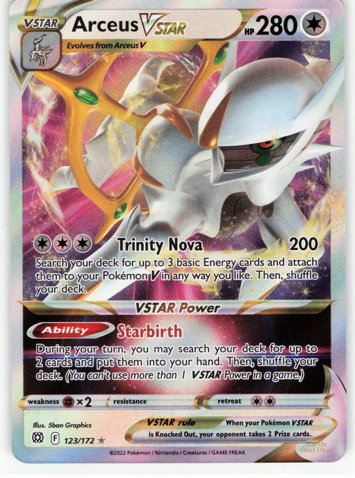 Arceus VSTAR 123/172 HOLO Brilliant Stars NM