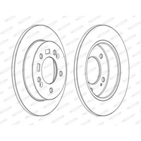Ferodo 2X Bremsscheibe Hinten Ø258 Mm Voll FüR Hyundai IX20 JC 1.4 1.6 KIA