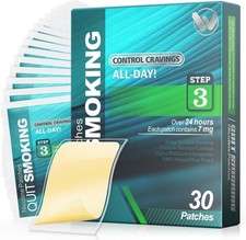 Nicotine Patches Step 3 Easy and Effective Helps Quit Smoking, 7 mg, 30...