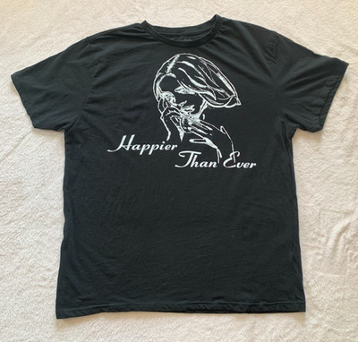 Billie Eilish Happier Than Ever  Black T-Shirt in XXL