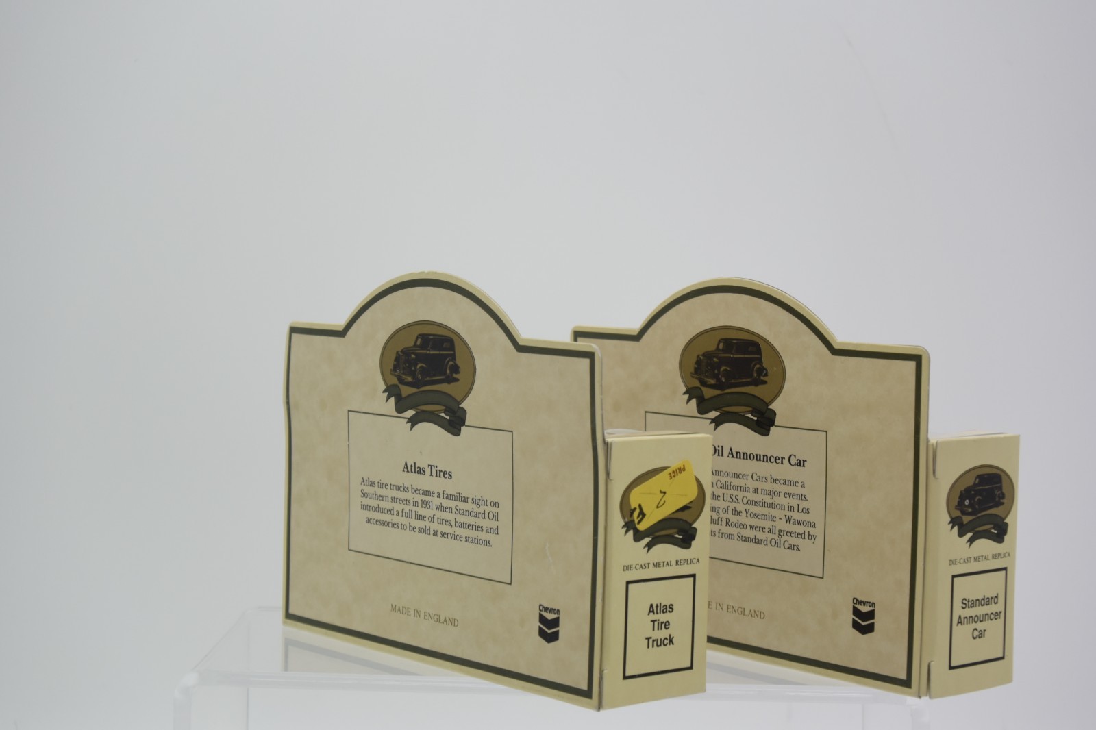 2  Lledo Days Gone Atlas Tires Chevron Standard Oil Die-Cast Trucks