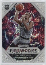 2021-22 Panini Prizm Draft Picks Fireworks White Sparkle Jalen Suggs #3 11oq