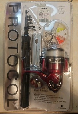 Protocol  Telescopic Fishing Rod, Reel & Tackle And Case, NOS, Unopened
