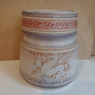 Vintage Noma Santo Stefano di Camasta Sizilianische Majolika S. STEFANO Vase Italien