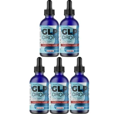 GLP Drops- Healthy Weight Management Support, Gut Support Formula- 5 Bottles